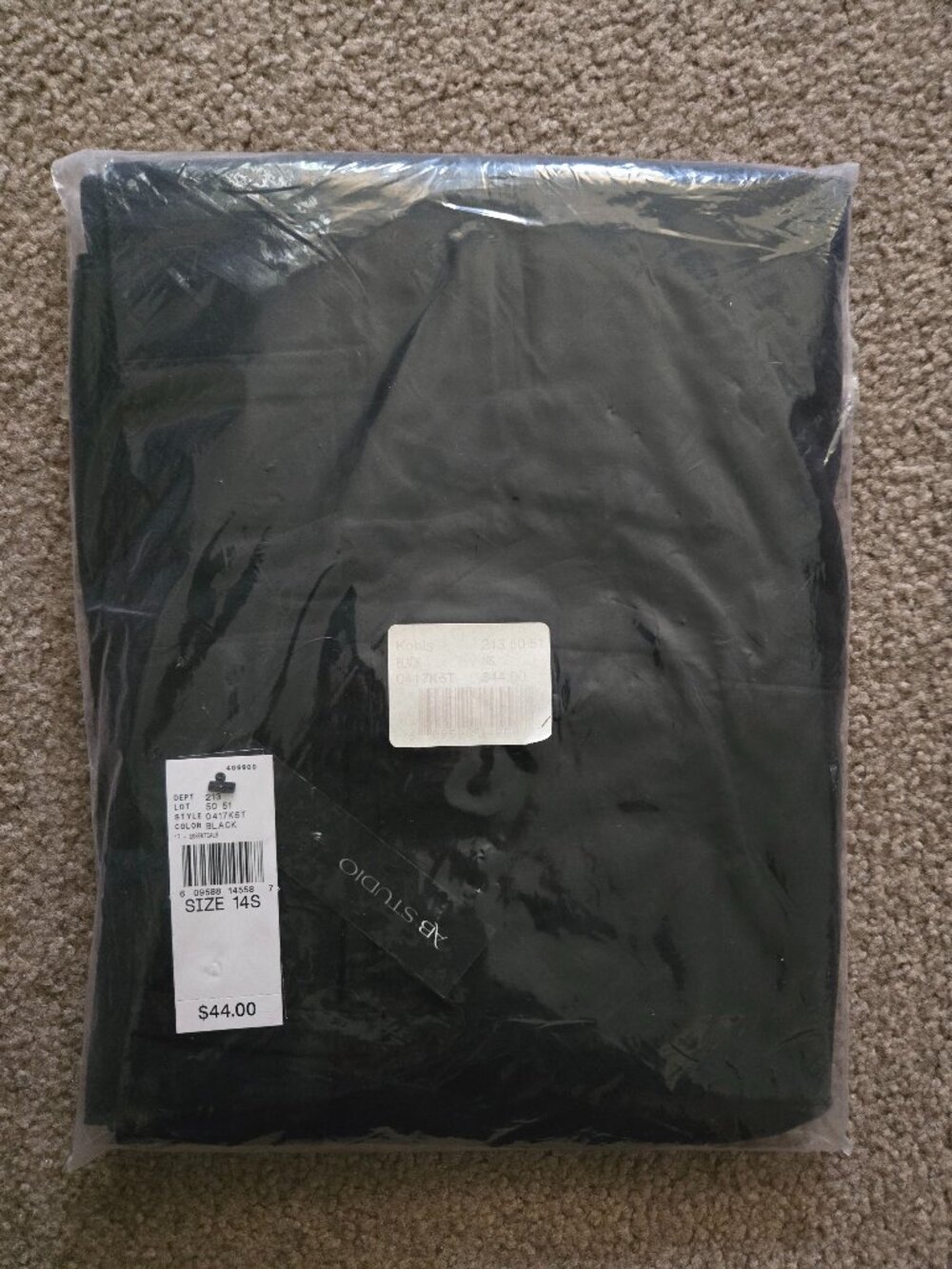 AB Studio Women's Black Dress Pants Size 14S